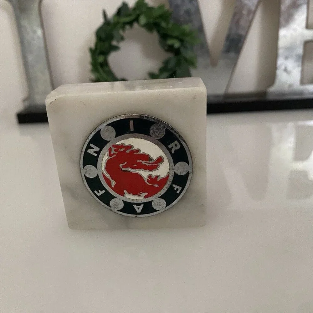 Vintage Marble Enamel Paperweight Fafnir Dragon Norse Mythological Creature‎